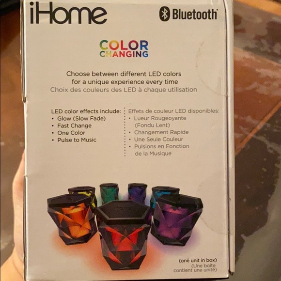 NIB iHome color rechargeable wireless speaker - Picture 4 of 7
